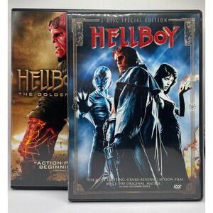 Hellboy 1 & 2 The Golden Army DVD Set Widescreen Special Edition del Toro